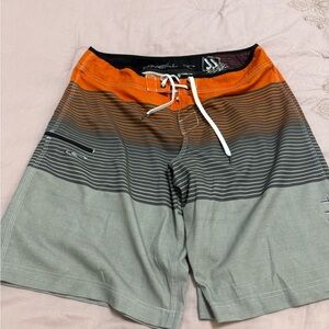 O'Neill Men's Orange & Gray Gradient Boardshorts